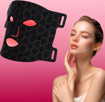Máscara facial LED con terapia de luz roja para La cara y la piel,Fototerapia avanzada en casa: el poder de la luz roja para un rostro firme, joven y con tono uniforme.