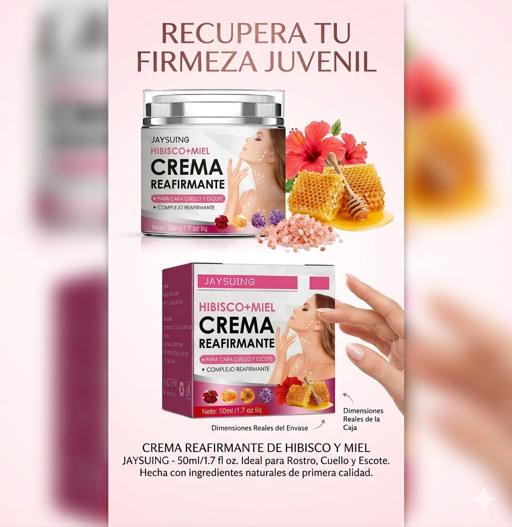 Tu Piel, Mas Firme y Luminosa   CREMA HIBISCO Y MIEL